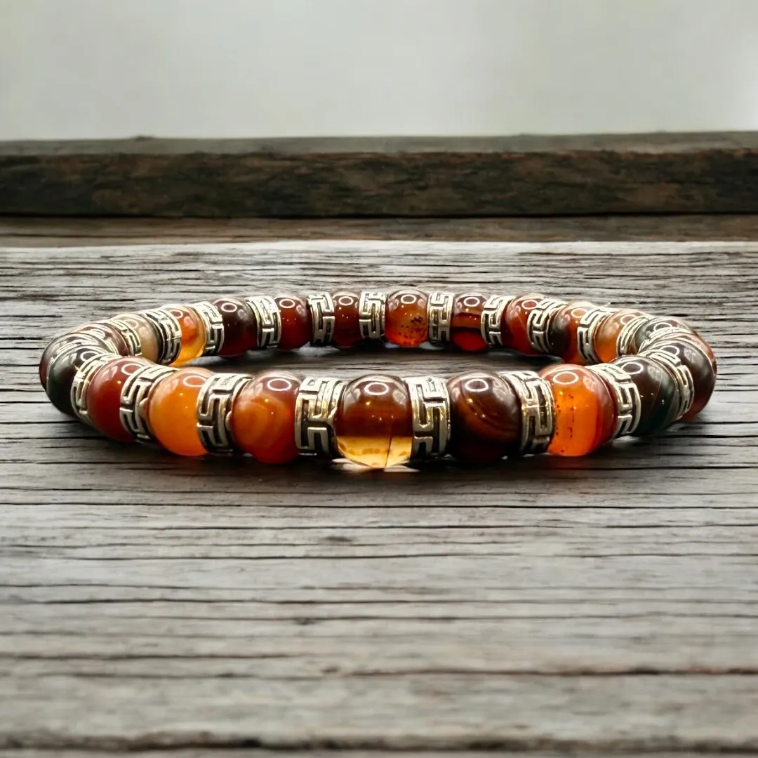 Carnelian Beaded Bracelet