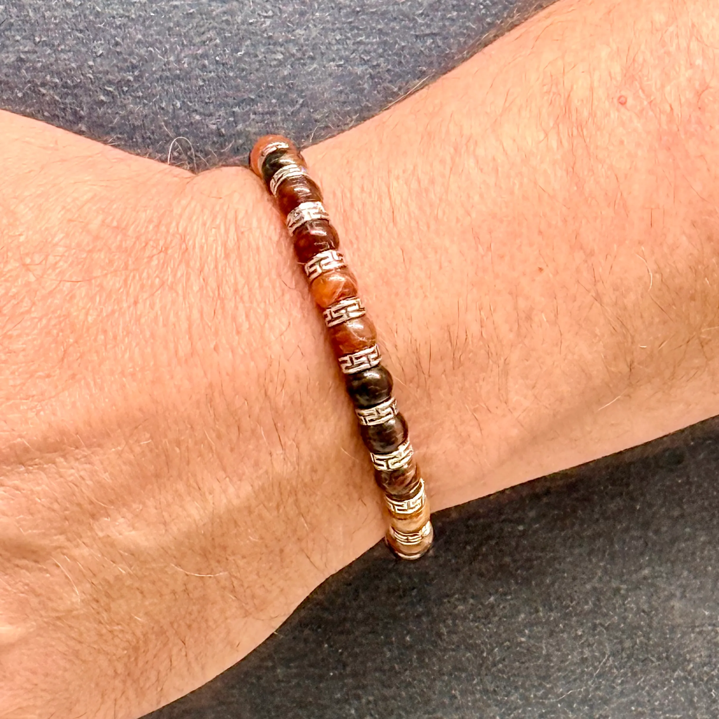 Carnelian Beaded Bracelet view 2
