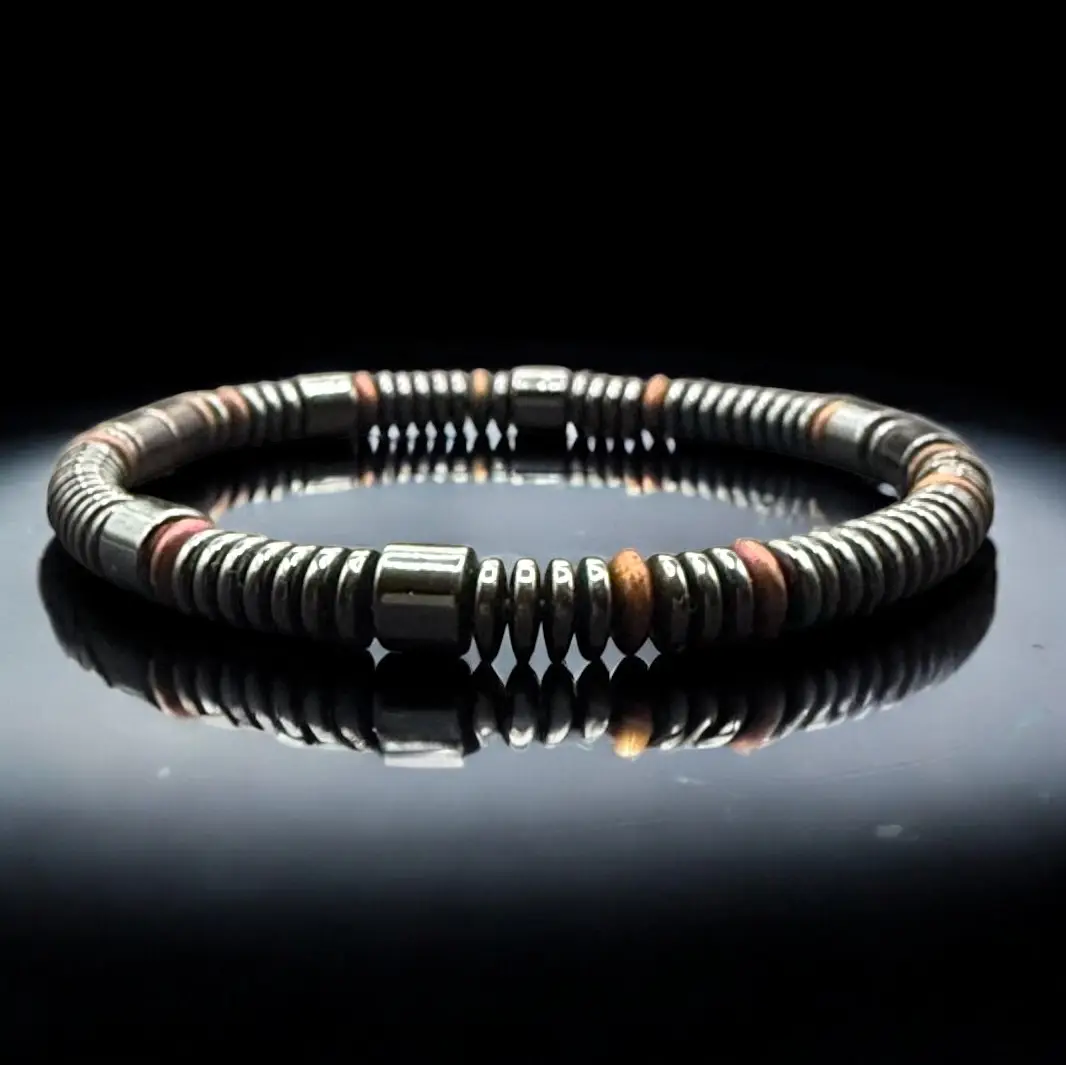 Hematite & Copper Beaded Bracelet